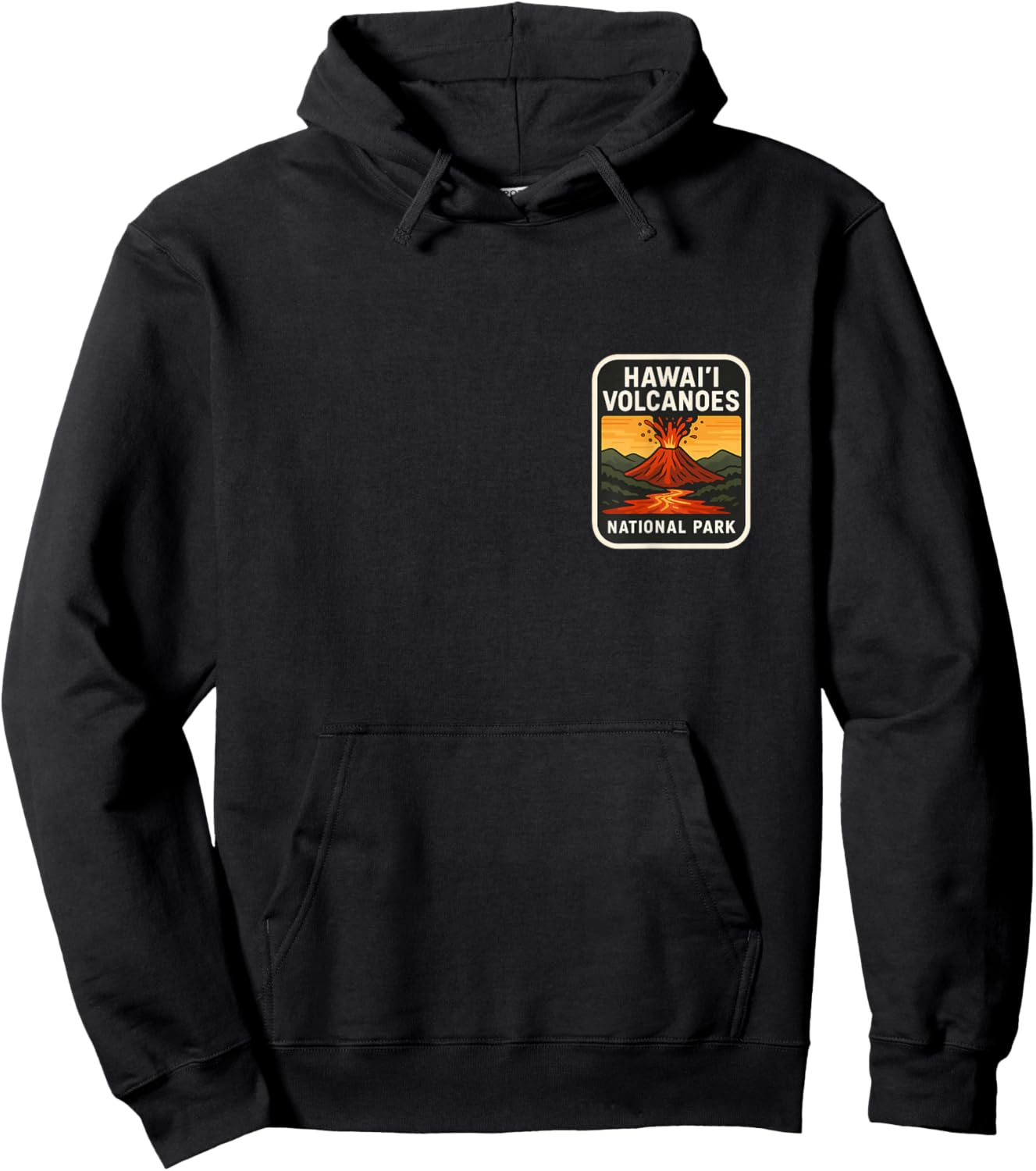 Hawai‘i Volcanoes National Park Souvenir Hawaii Memorabilia Hoodie - Hoodie | Black
