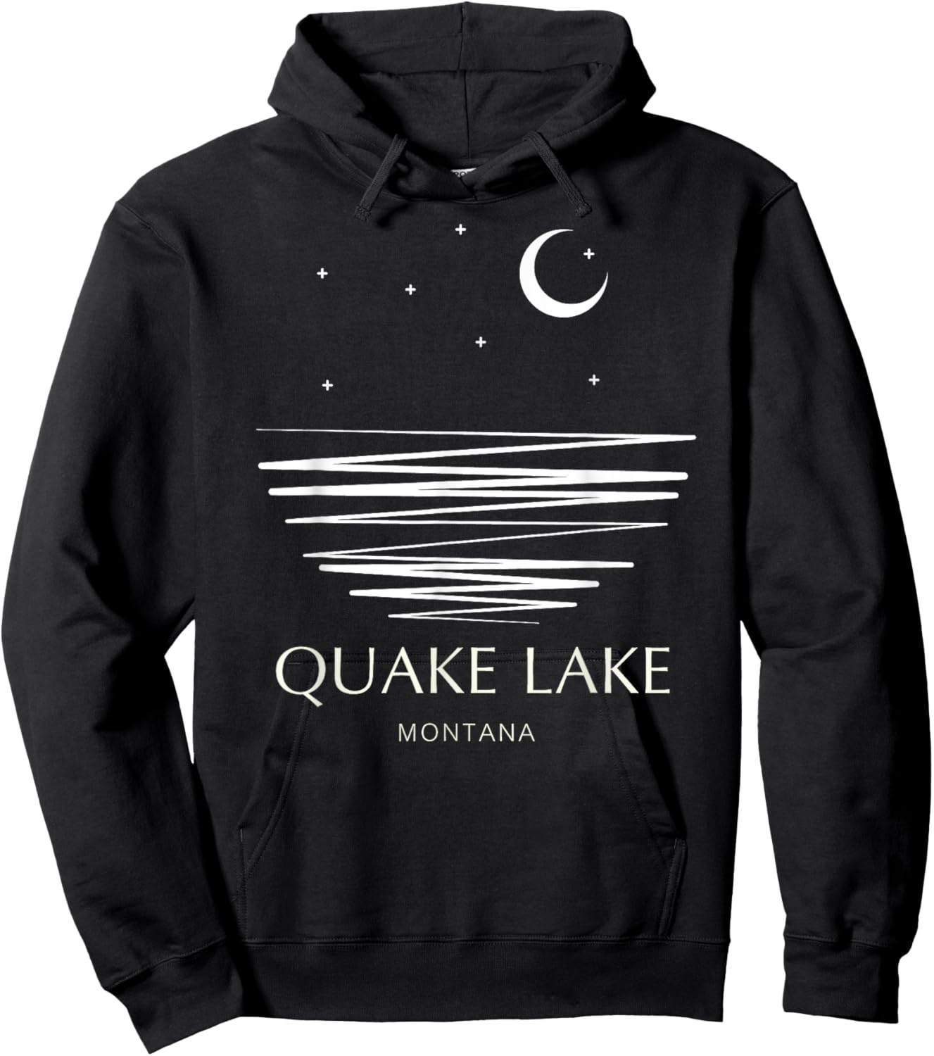 Quake Lake Montana Hoodie - Hoodie | Black
