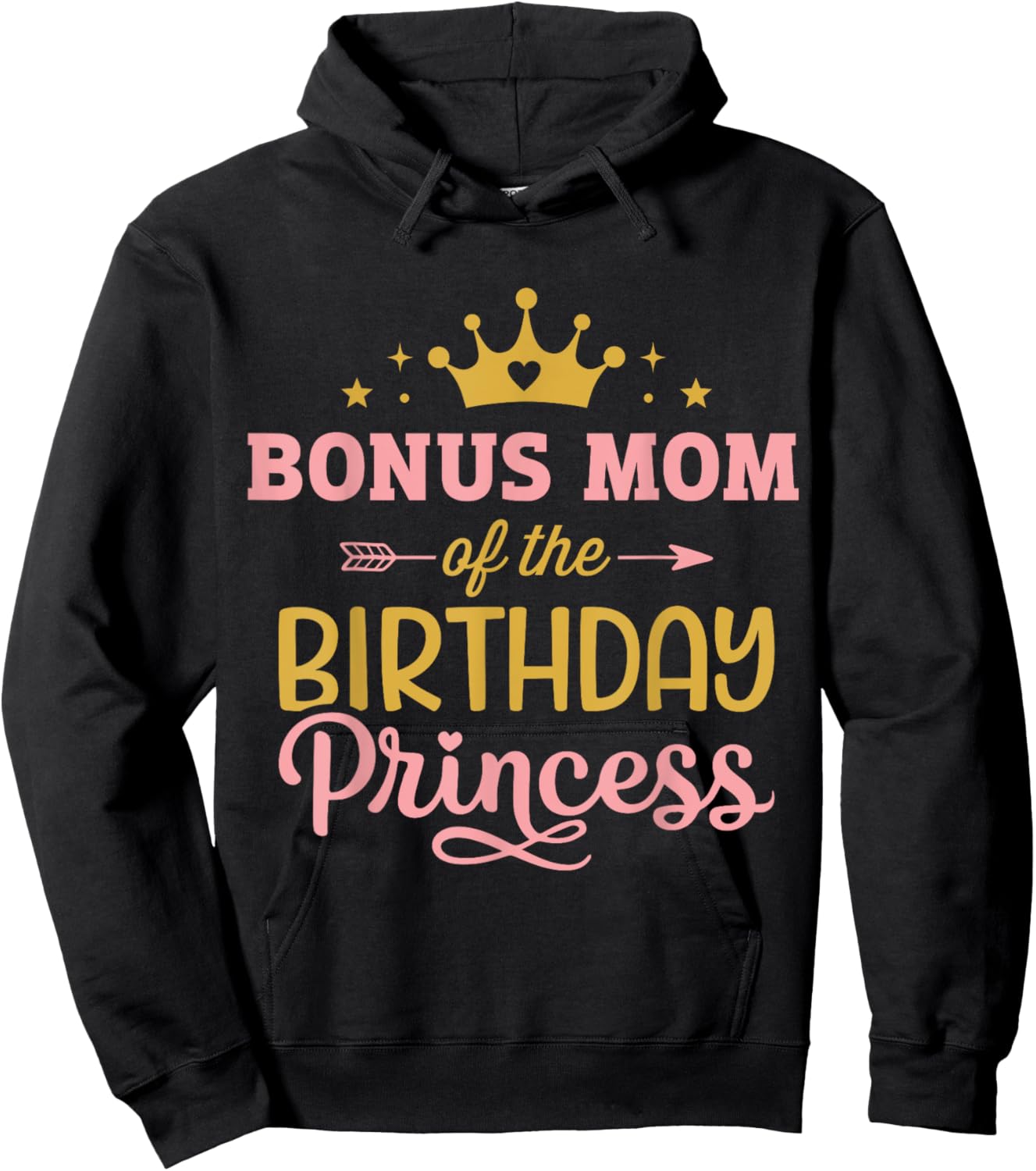 Bonus mom of birthday princess girl matching family party Hoodie - Hoodie | Black