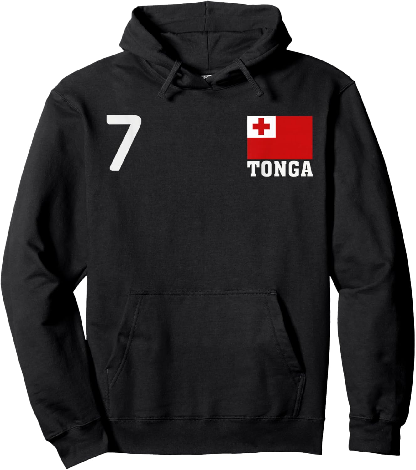 Tonga Number National Flag Country Pride Heritage Hoodie - Hoodie | Black