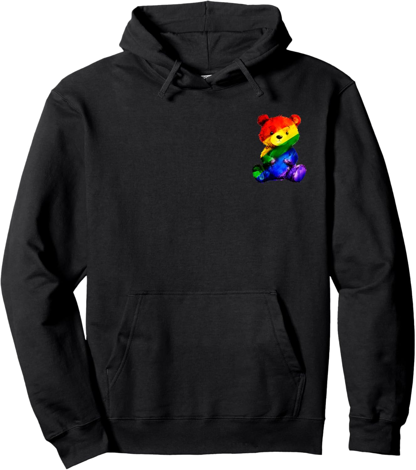 Bear Lover Pride Month Proud Husbear Rainbow Gay Pride LGBT Hoodie - Hoodie | Black