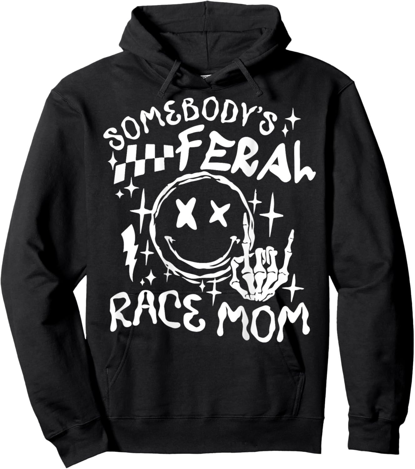Somebody's Feral Race Mom Hoodie - Hoodie | Black