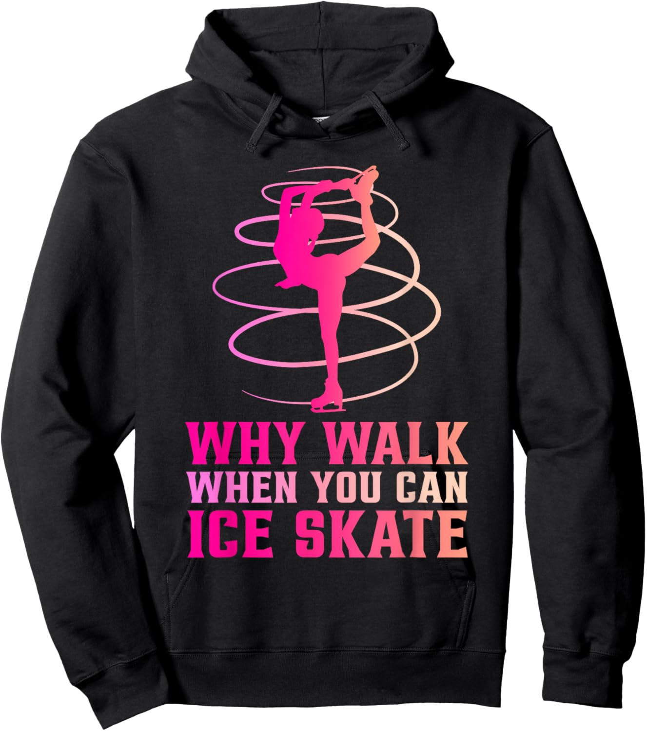 Ice Skating Figure Skating Ice Skate Figure Skater Girls Hoodie - Hoodie | Black
