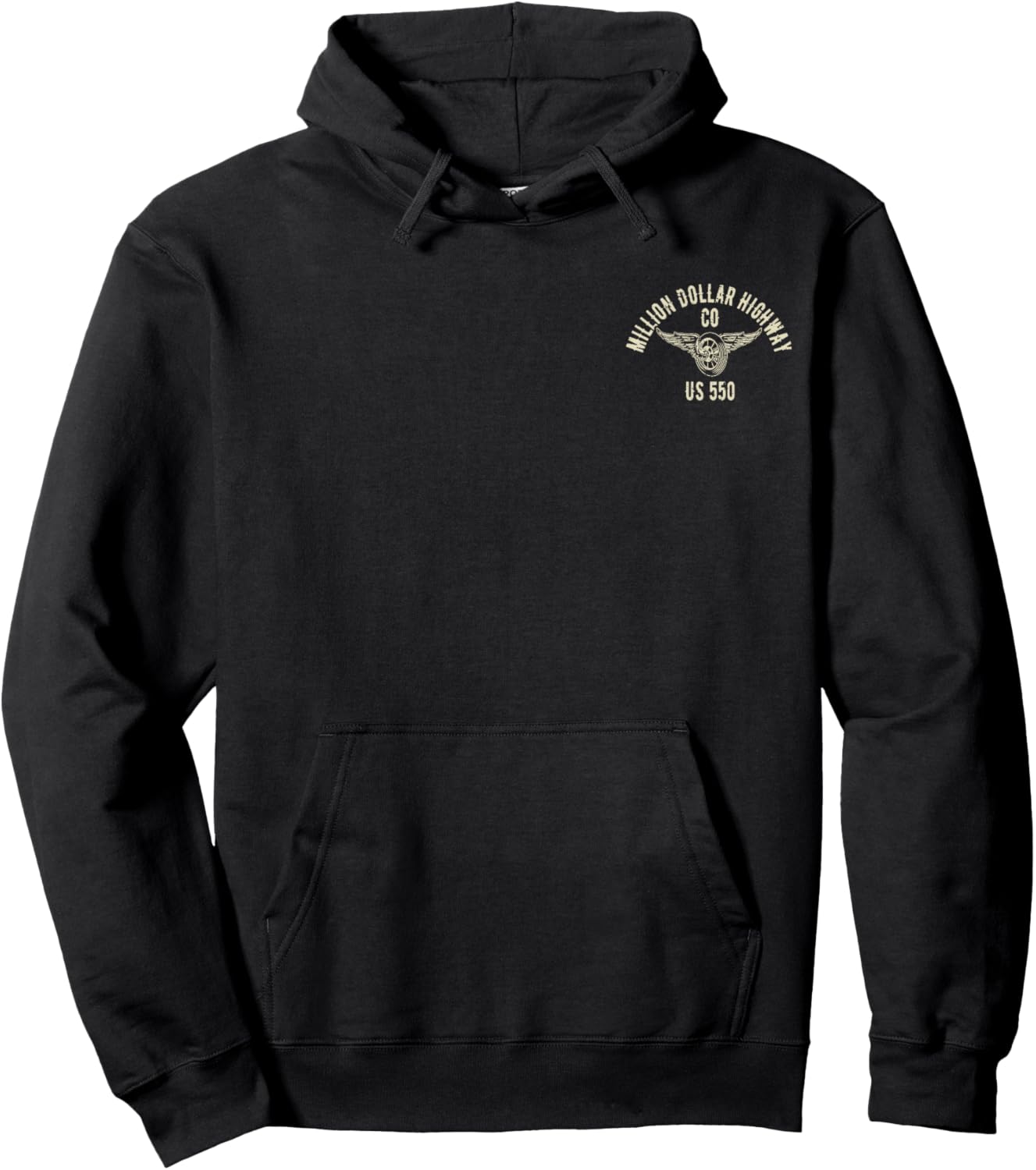 Million Dollar Highway HWY 550 Colorado Motorcycle Design Hoodie - Hoodie | Black