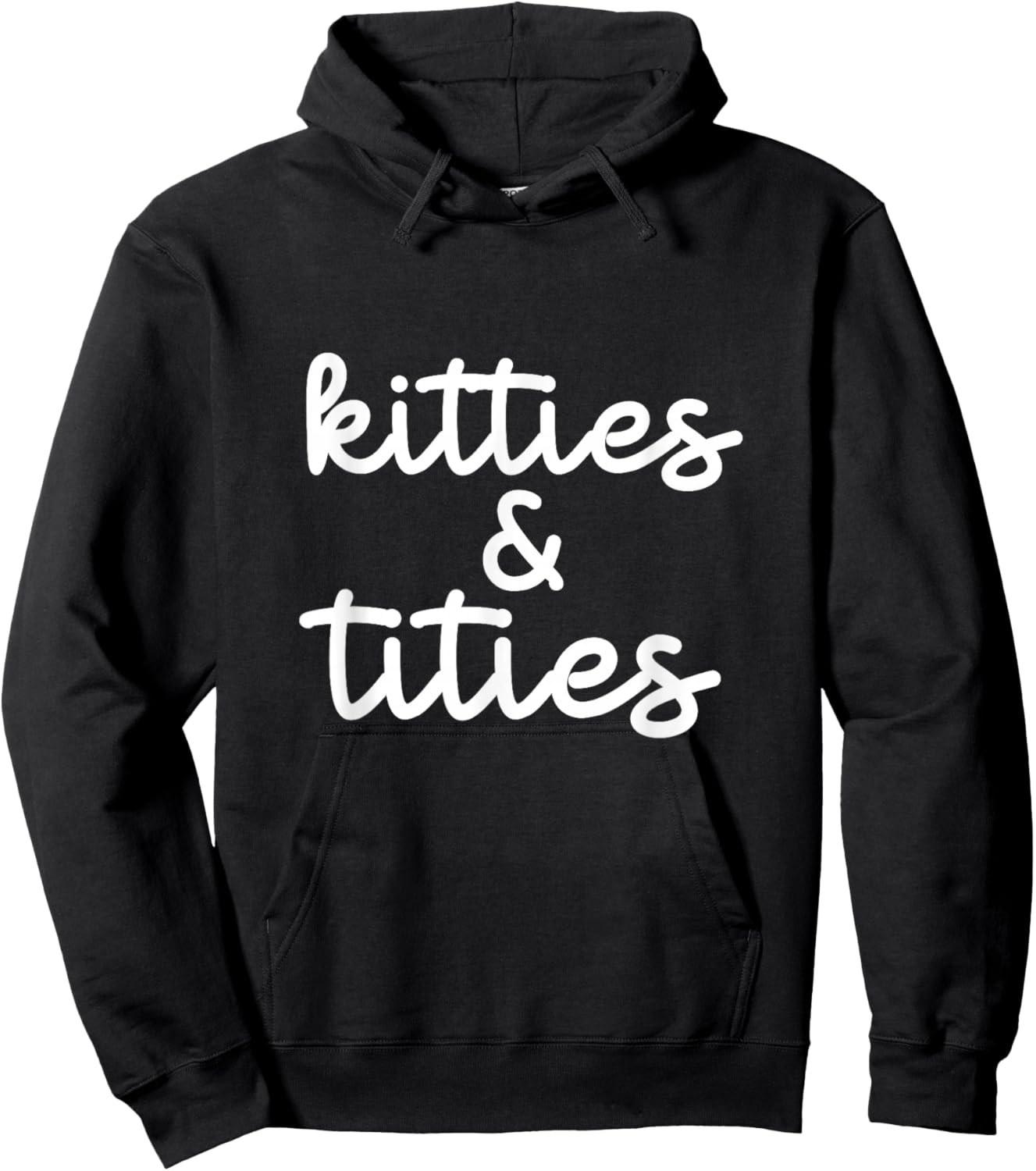 Kitties And Titties Funny Cat Lover Apparel Women Hoodie - Hoodie | Black