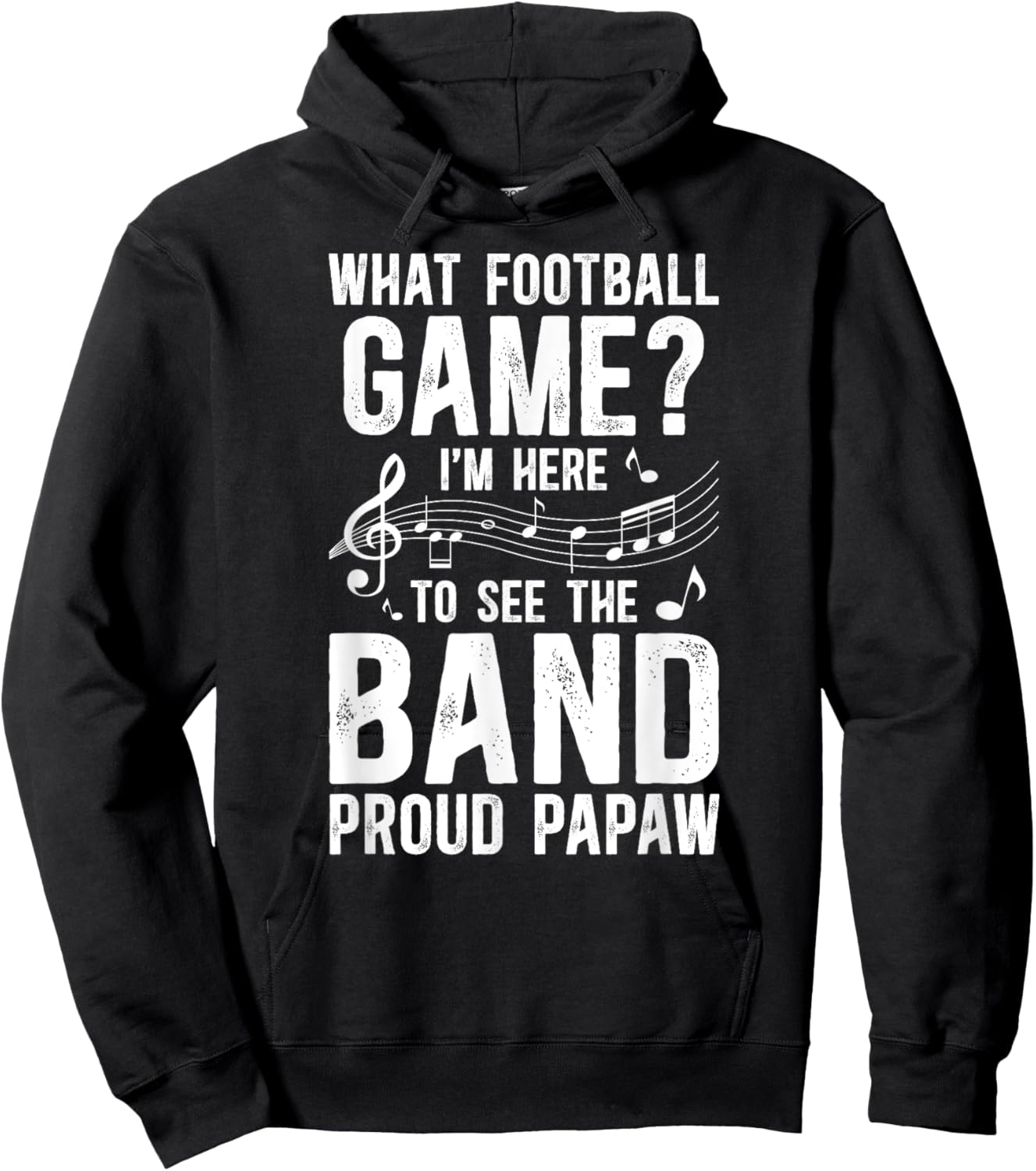 Proud Papaw Marching Band Papaw Grandpa Hoodie - Hoodie | Black