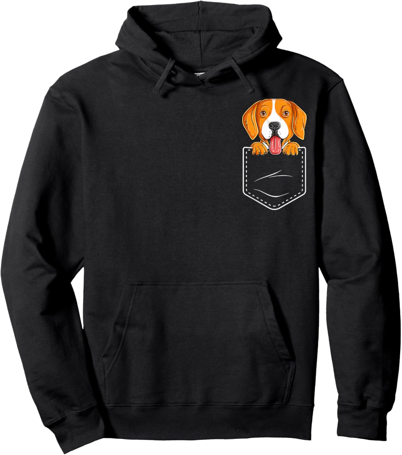 Beagle Dog In The Pocket Funny Beagle Lovers Men Women Kids Hoodie - Hoodie | Black