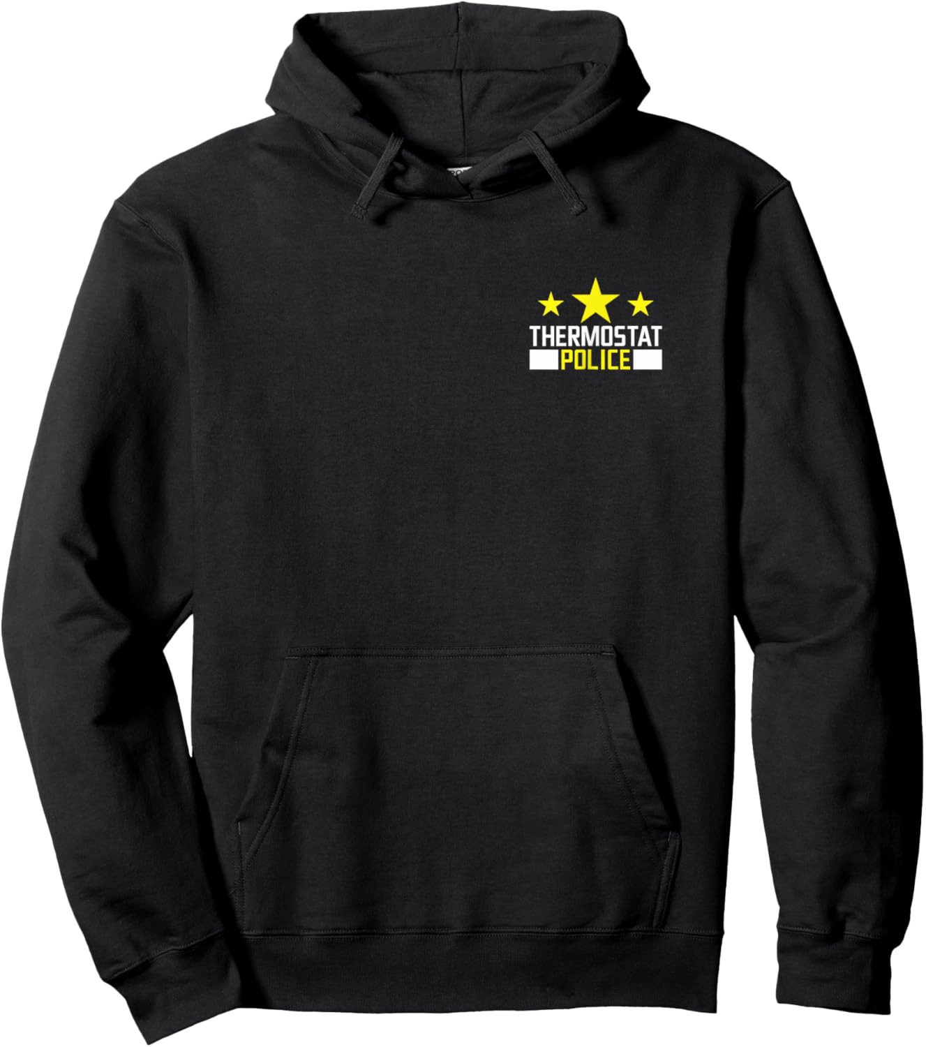 Funny Father's Day Humor Dad Joke Pocket Thermostat Police Hoodie - Hoodie | Black