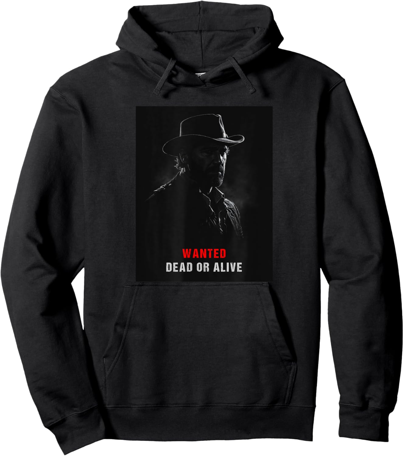 Old West Gunslinger Wanted Dead or Alive RDR Outlaw Hoodie - Hoodie | Black