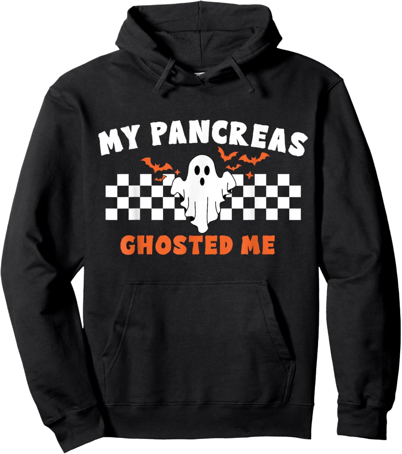 Halloween My Pancreas Ghosted Me, Type 1 Diabetes Hoodie - Hoodie | Black