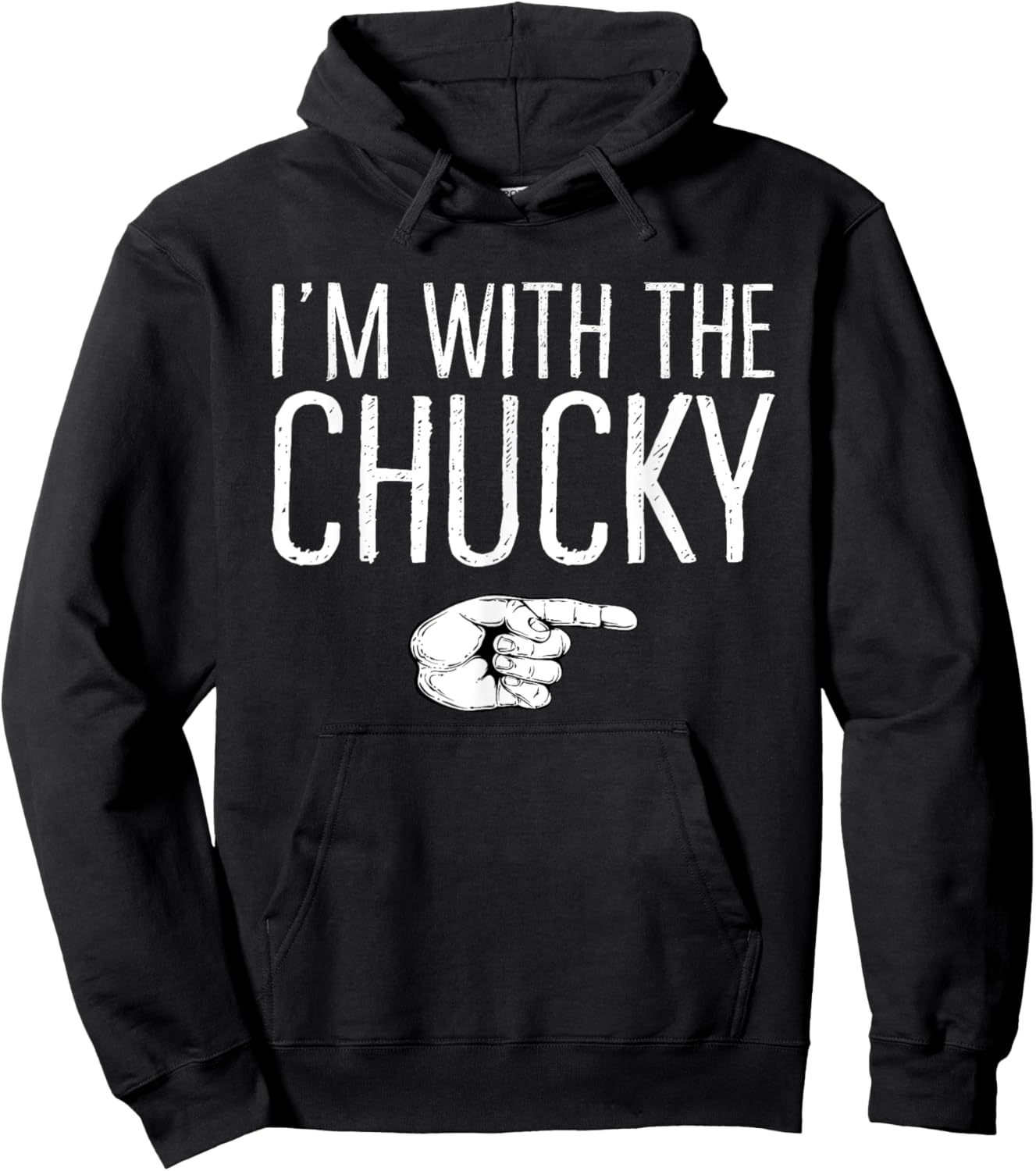 I'm With The Chucky Matching Costume Lazy Halloween Party Hoodie - Hoodie | Black
