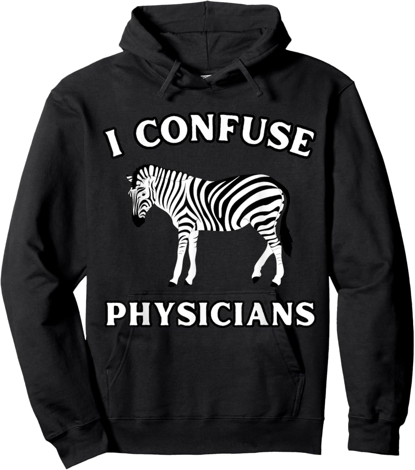 I Confuse Physicians Funny Chronic Illness Zebra Hoodie - Hoodie | Black