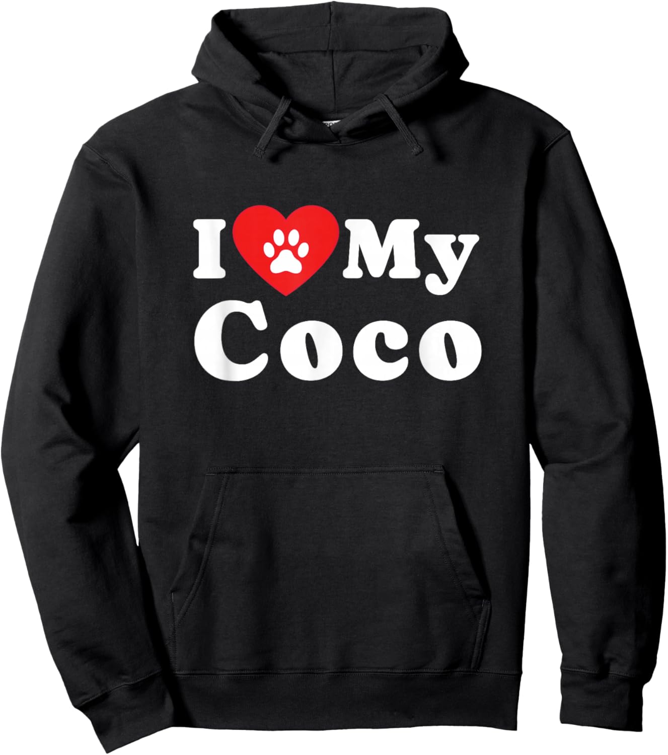 I Love My Coco Dog Owner Pet Dog Lover Hoodie - Hoodie | Black