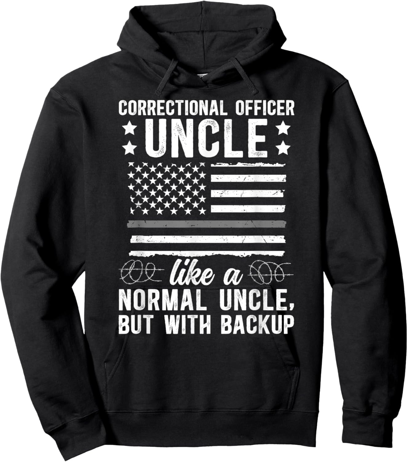 Proud Corrections Uncle Of A Correctional Officer Uncle Hoodie - Hoodie | Black