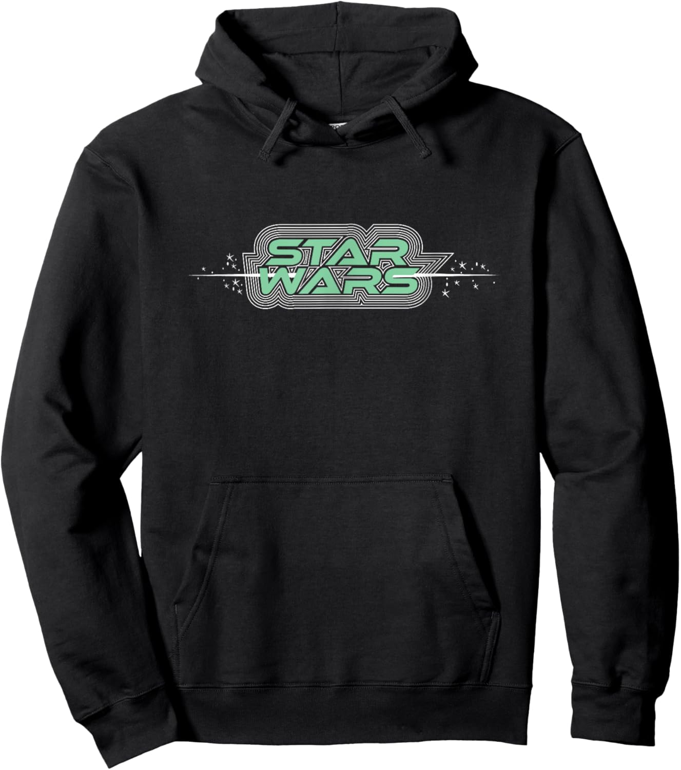 Star Wars Iconic Retro Vintage Big Chest Logo Hoodie - Hoodie | Black