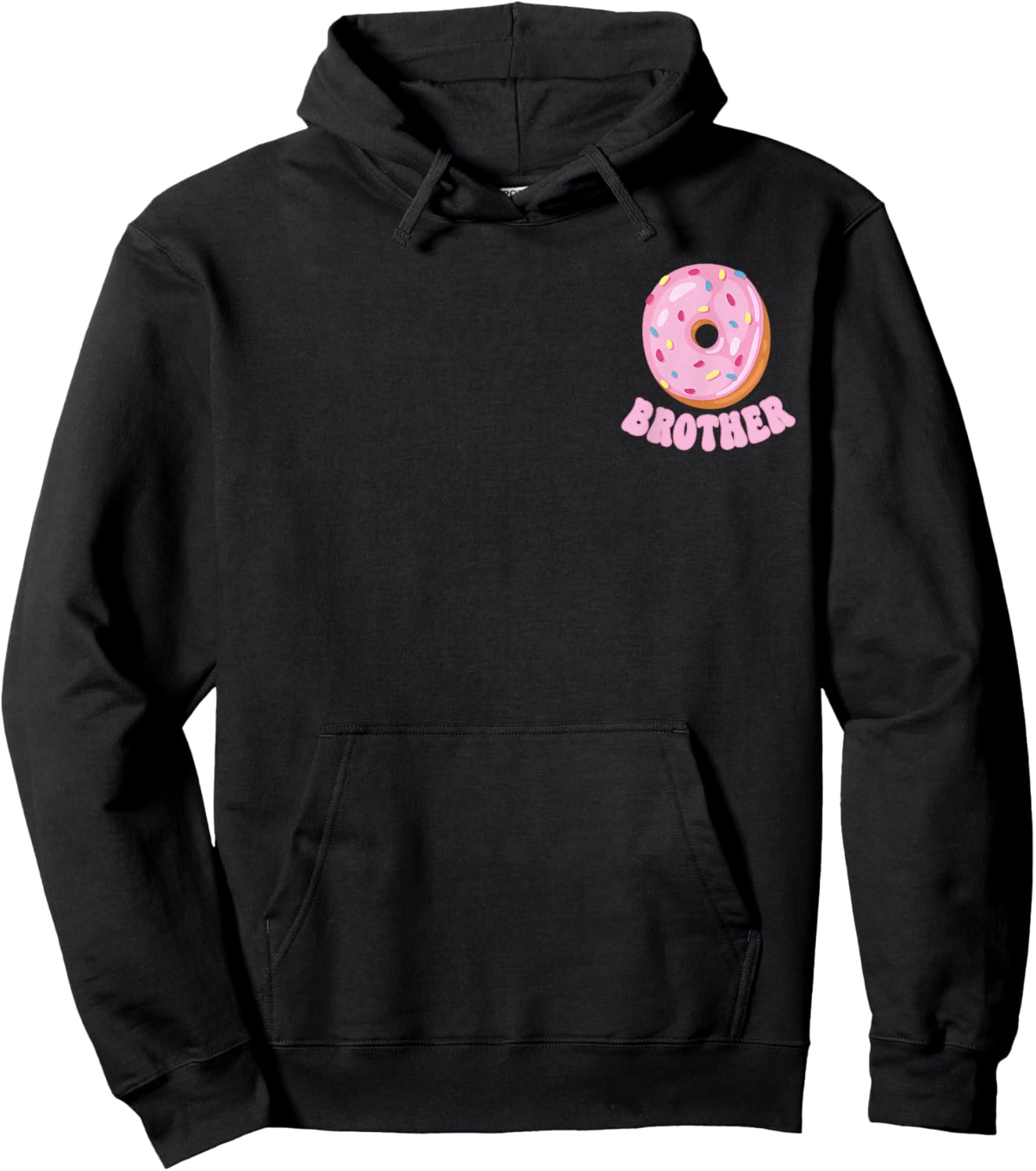 Brother of The Sweet One First Birthday Family Donut Party Hoodie - Hoodie | Black