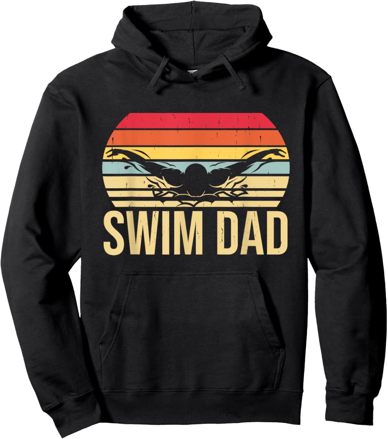 Swim Dad Swimming Butterfly Hoodie - Hoodie | Black