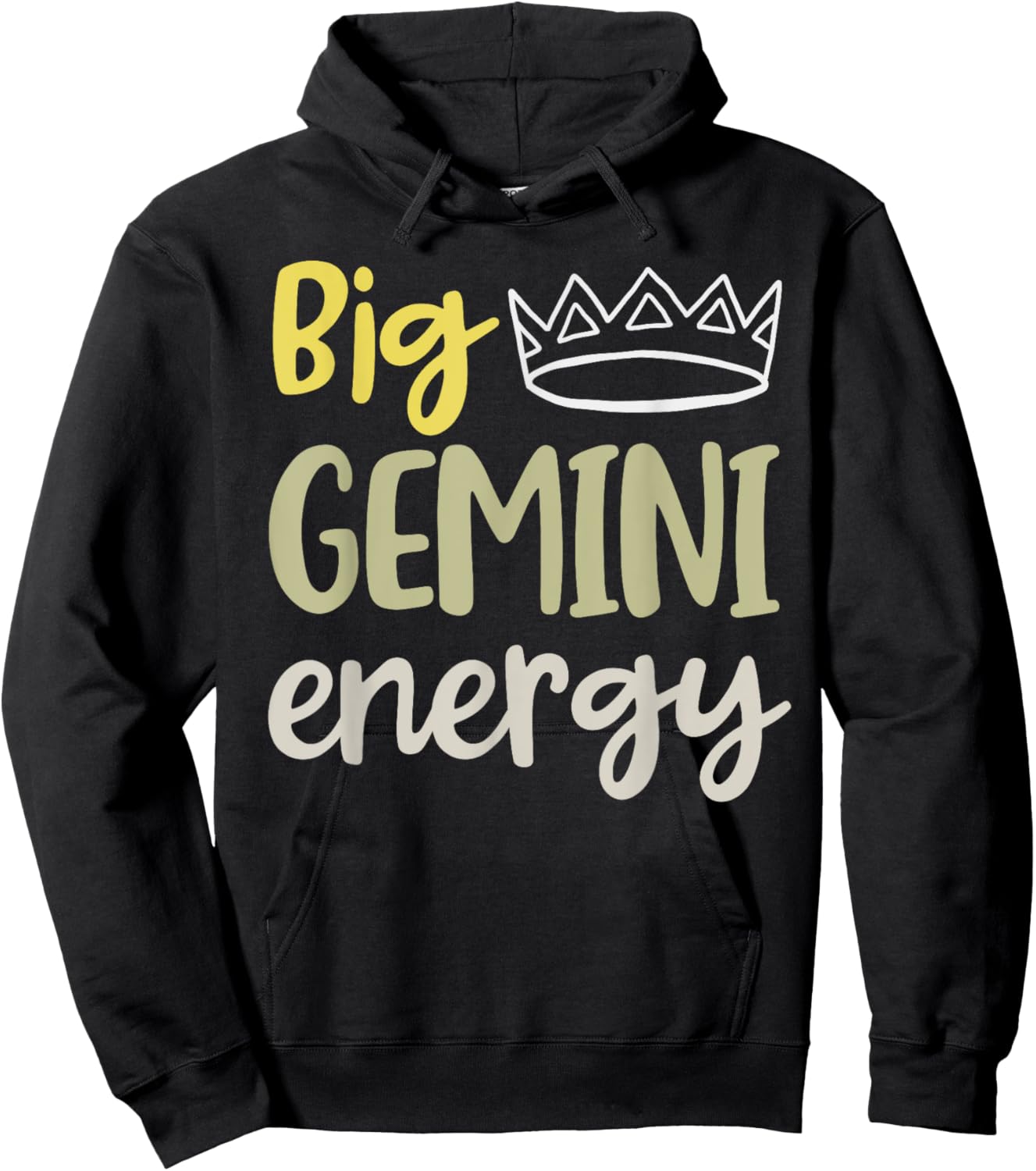 Big Gemini Energy Gemini Queen King Women June Birthday May Hoodie - Hoodie | Black