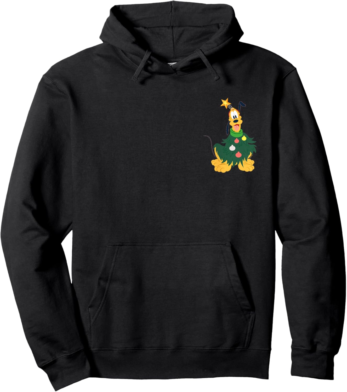 Disney Pluto Holiday Christmas Tree Costume Corner Art Hoodie - Hoodie | Black