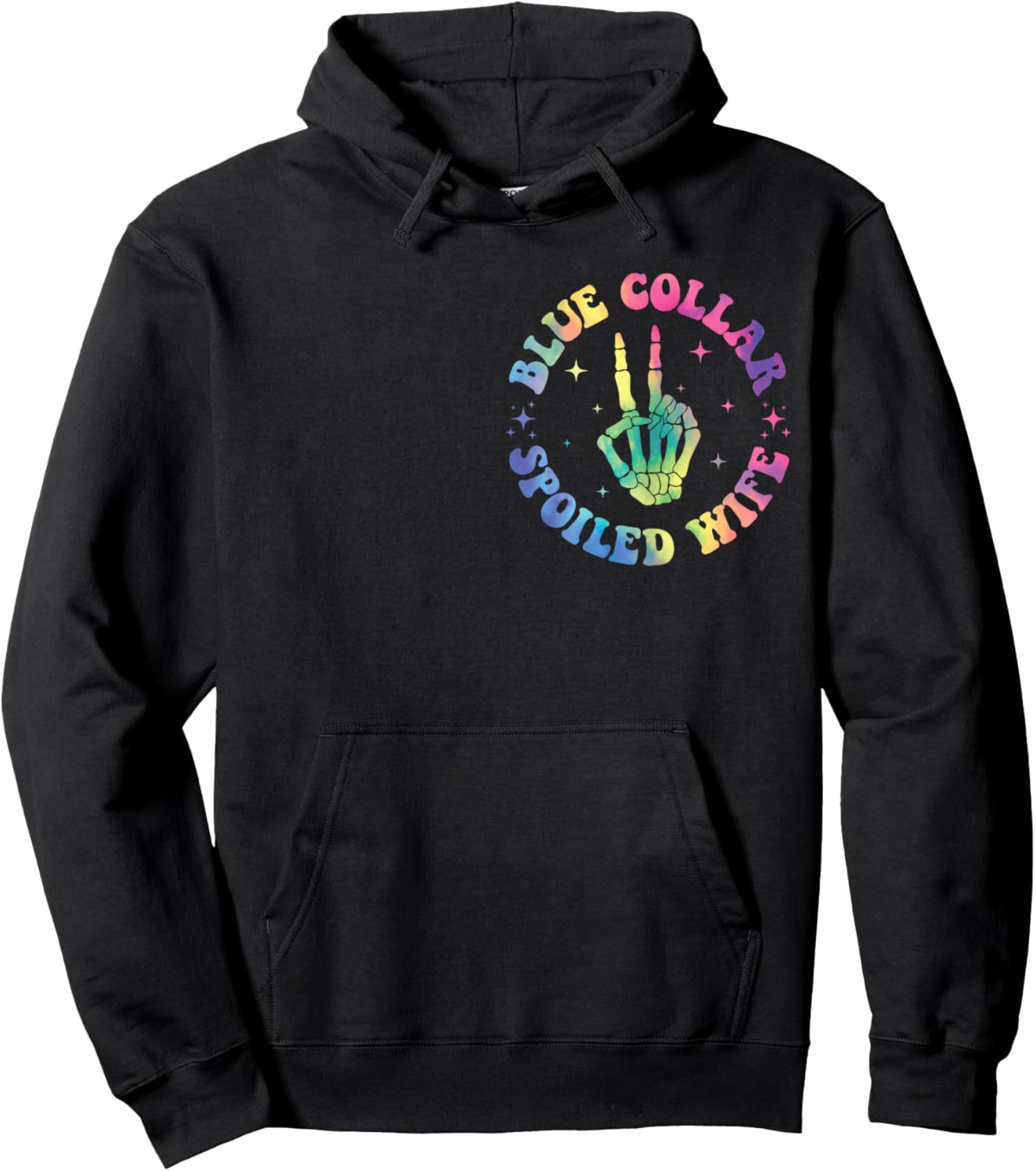 Spoiled By My Blue Collar Husband (TWO SIDE) Hoodie - Hoodie | Black