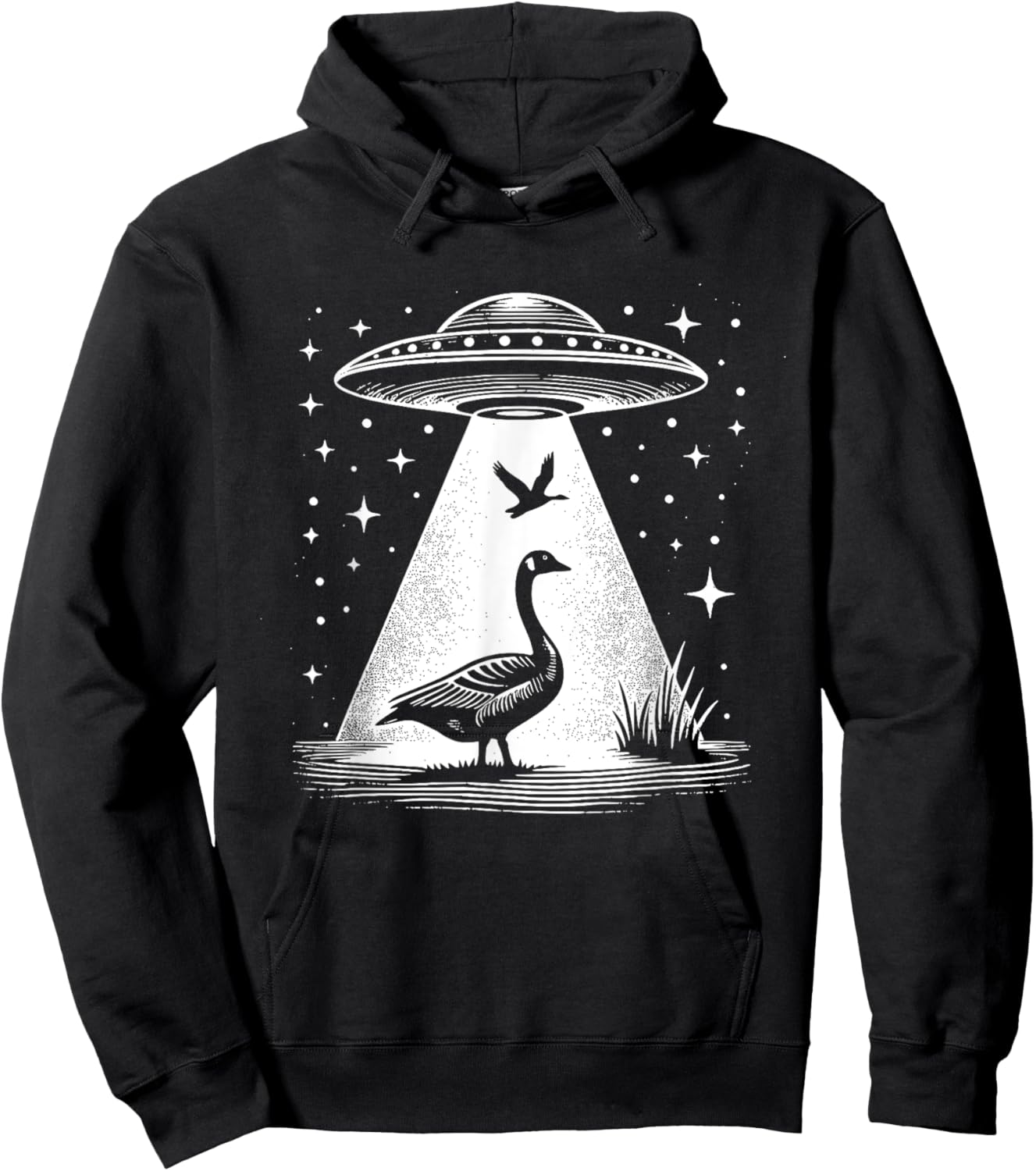 Goose Dad Mom Lover - Funny Alien UFO Hoodie - Hoodie | Black