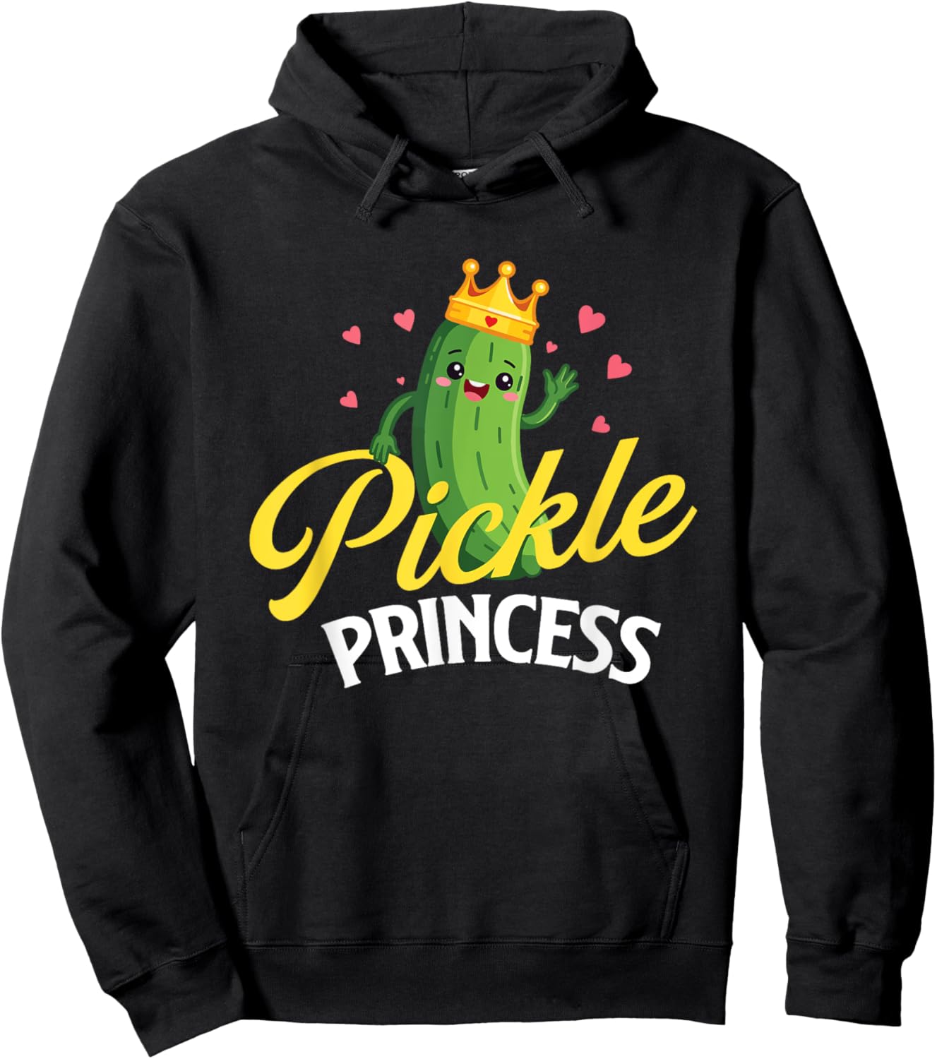 Pickle Princess - Dill Pickle Lover Pickling Cucumber Hoodie - Hoodie | Black