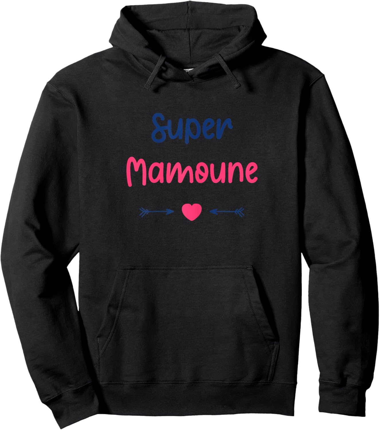 Mamoune Mother's Day Mom Super Mamoune Hoodie - Hoodie | Black