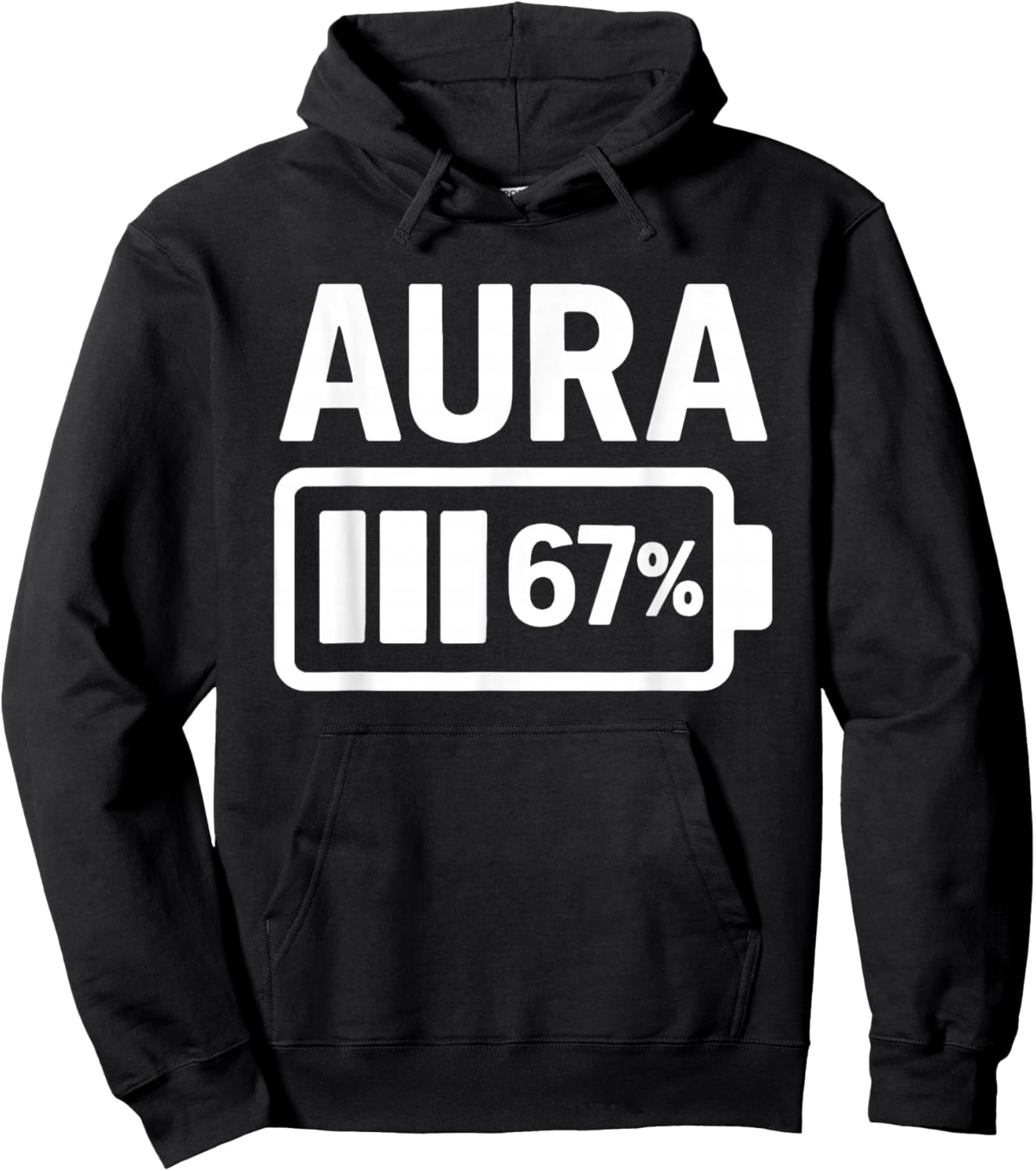 Aura Energy at 6 7 Six Seven Meme Men Women Kids Hoodie - Hoodie | Black
