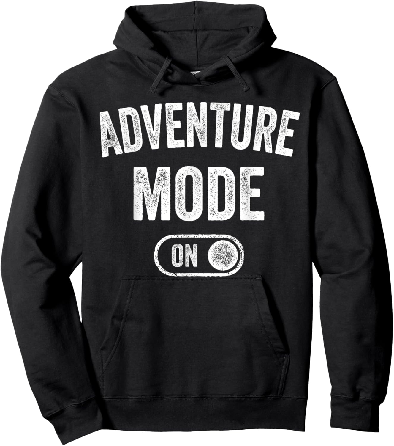 Adventure Mode On Funny Hiker Gift Adventurer Camping Hoodie - Hoodie | Black