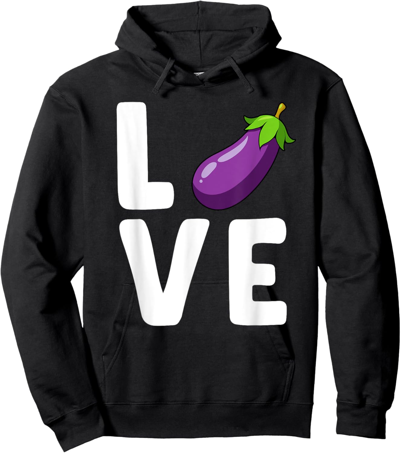 Eggplant Art Women Kids Veggie Vegetable Eggplant Hoodie - Hoodie | Black
