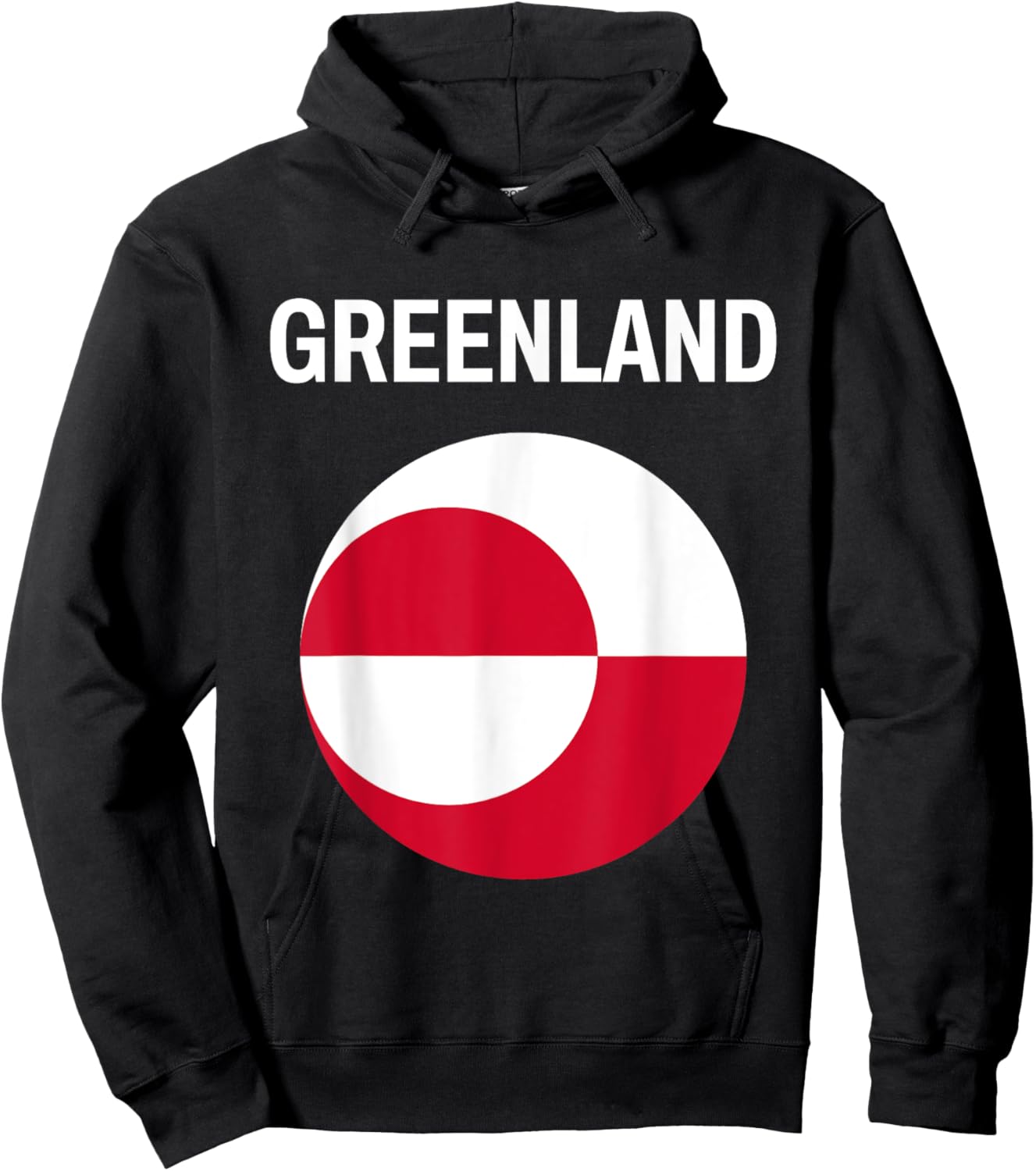 Greenland Flag Modern Hoodie - Hoodie | Black