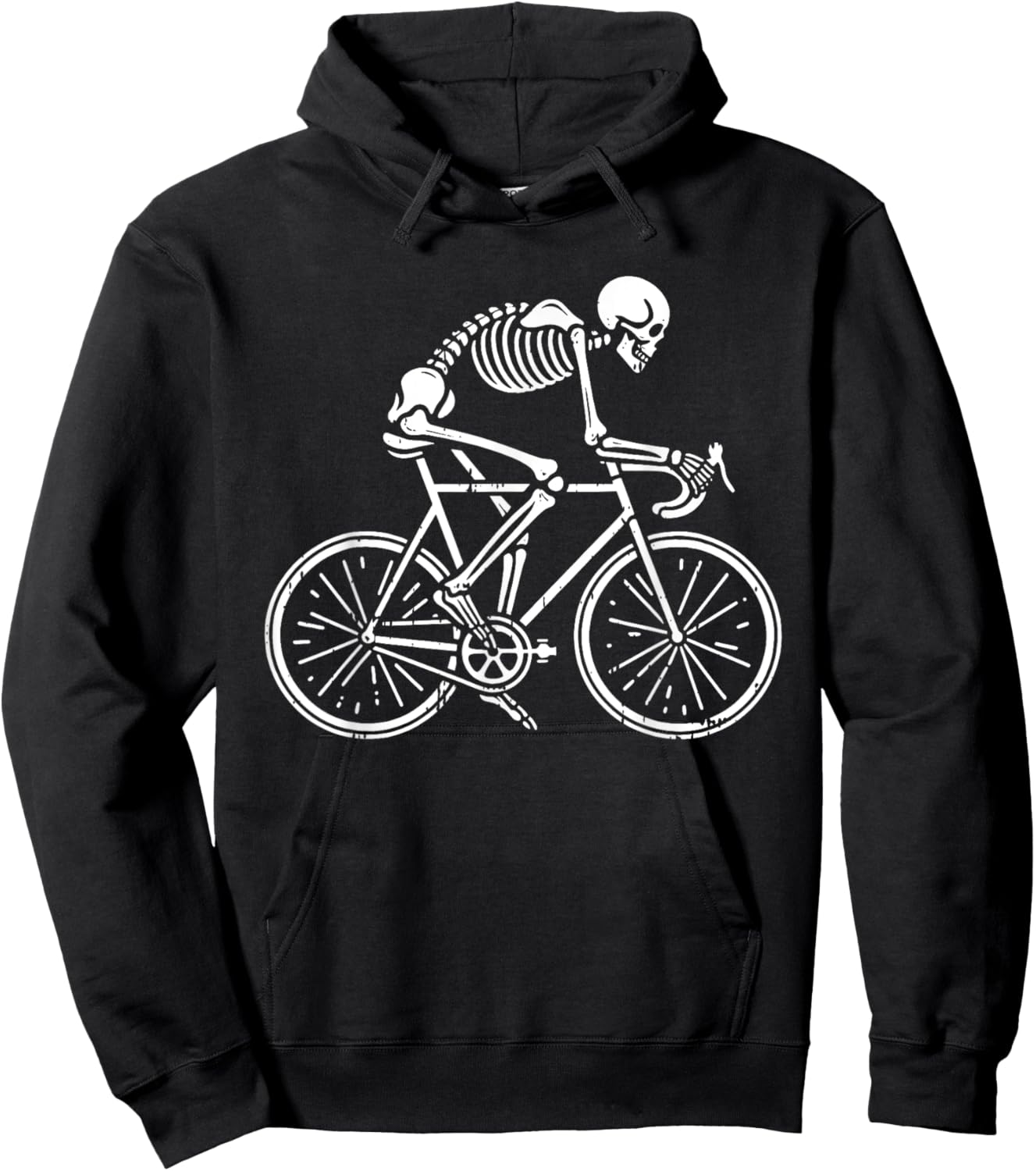 Skeleton Road Bike Bicycle Biking Cycling Biker Cyclist Hoodie - Hoodie | Black