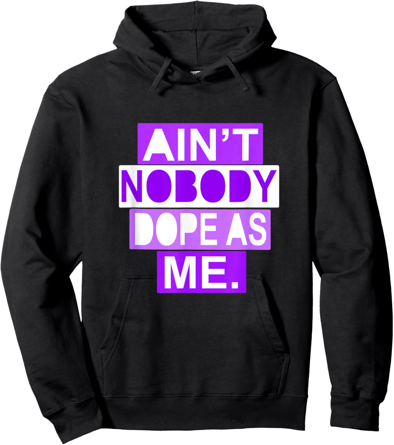 Purple Color Nobody Dope As Me Purple Graphic Hoodie - Hoodie | Black