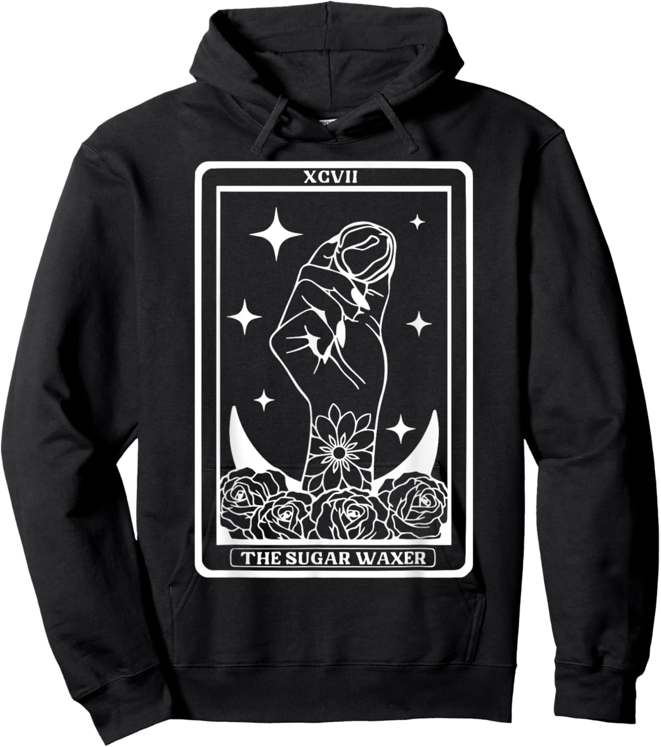 Retro The Sugar Waxer Tarot Card Esthetician Wax Specialist Hoodie - Hoodie | Black
