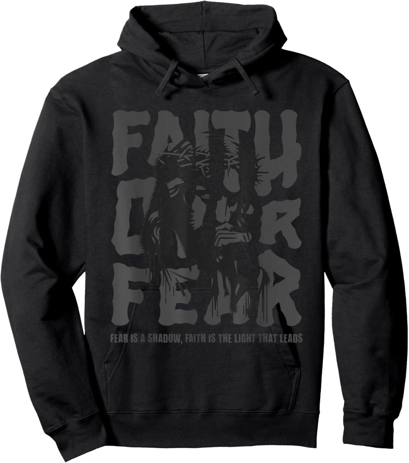 Jesus: Believe, The Way, The Truth, Faith over Fear Hoodie - Hoodie | Black