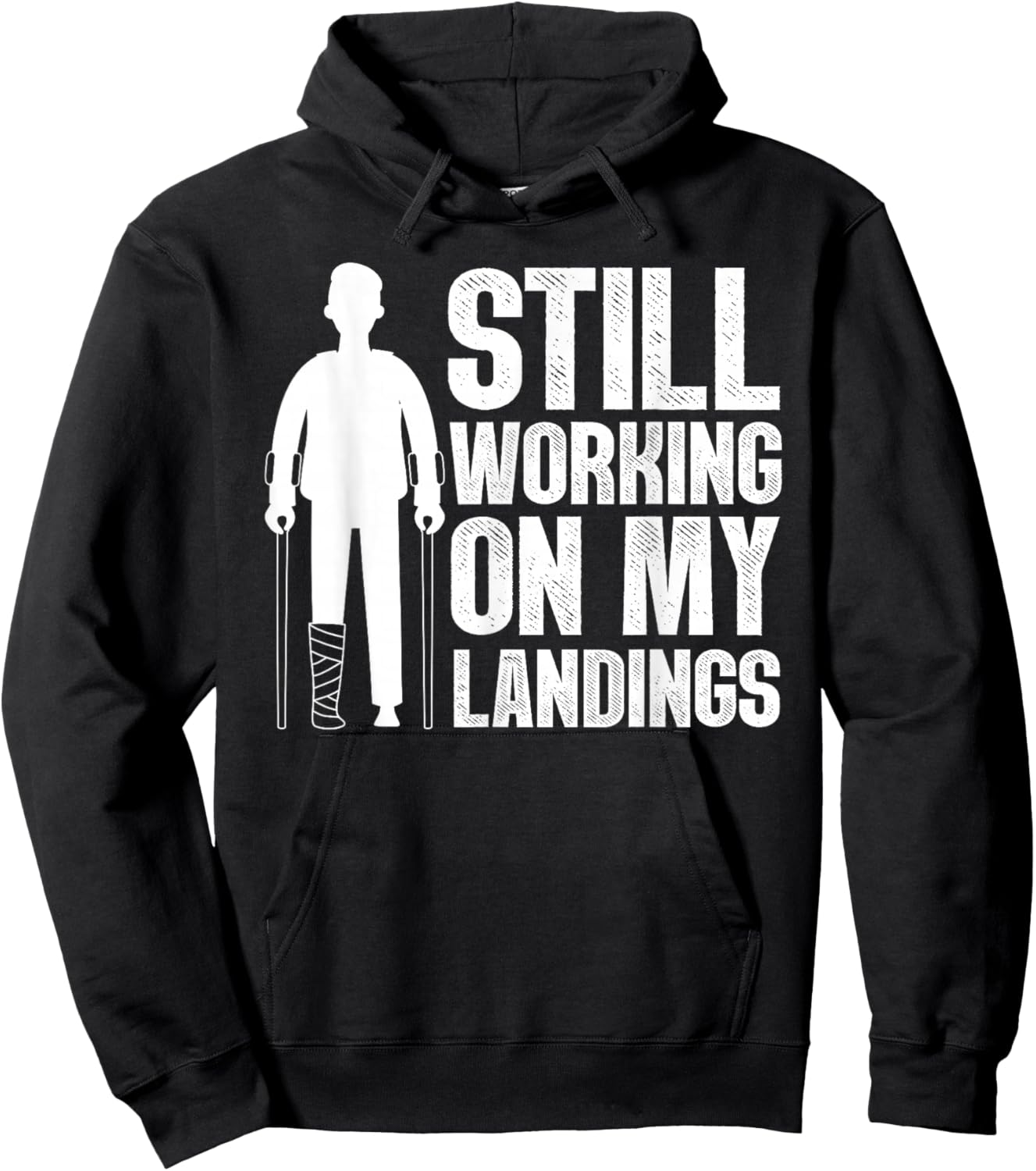 Cool Broken Leg Art Women Foot Ankle Knee Broken Leg Hoodie - Hoodie | Black