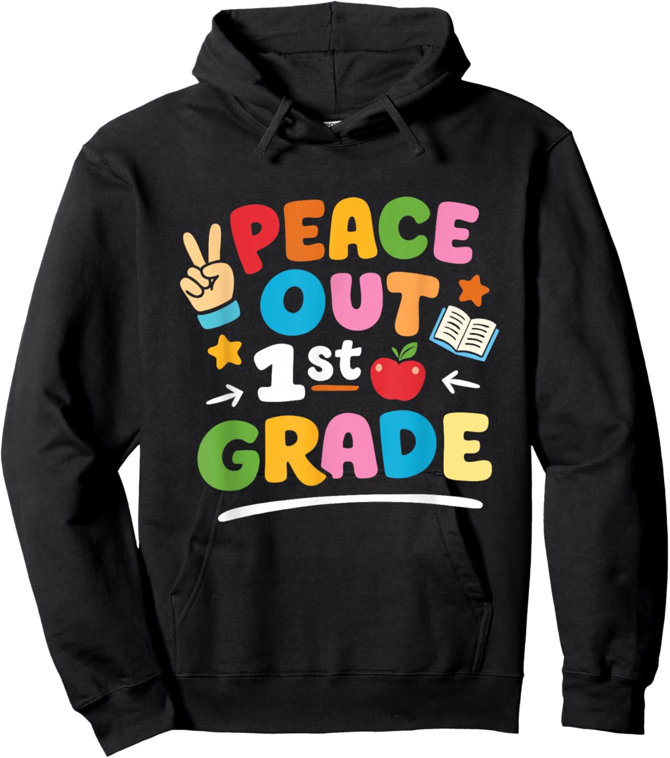 Last Day of First Grade Kids 1st Grade Graduation Teacher Hoodie - Hoodie | Black