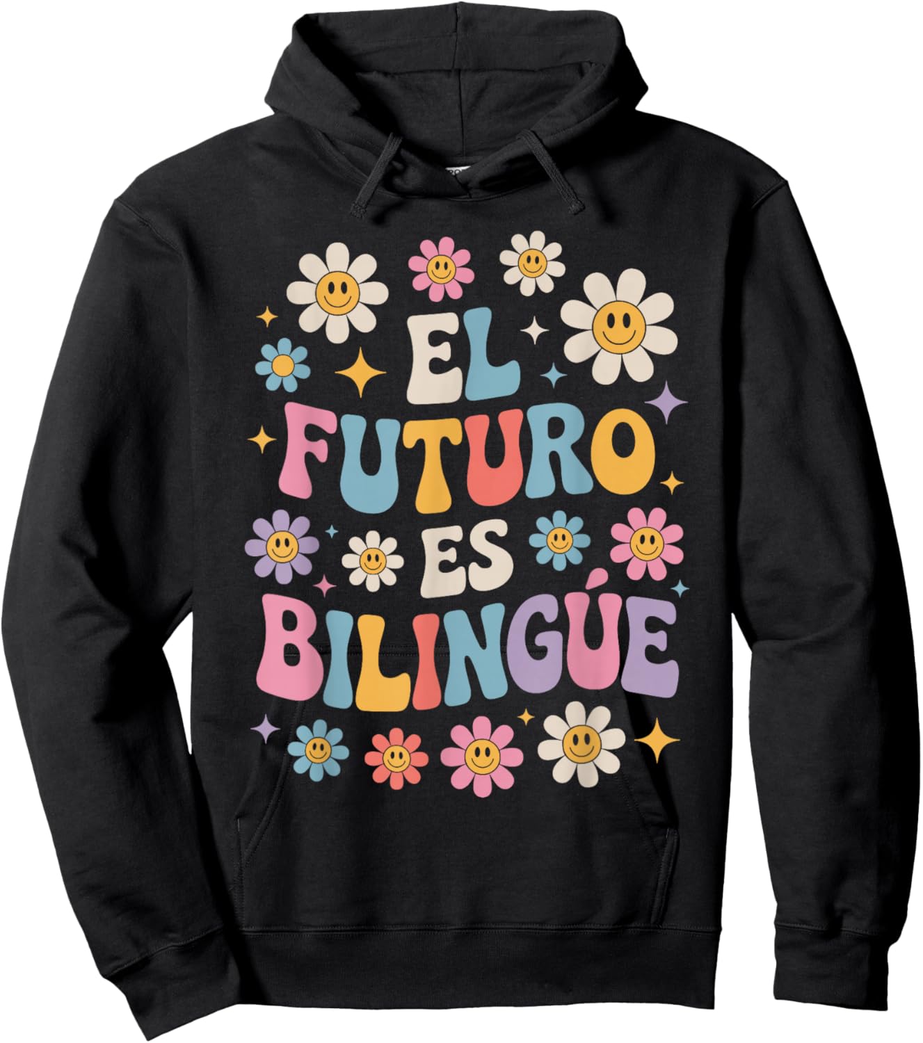 El Futuro ES Bilingue Bilingual Teacher Appreciation Floral Hoodie - Hoodie | Black