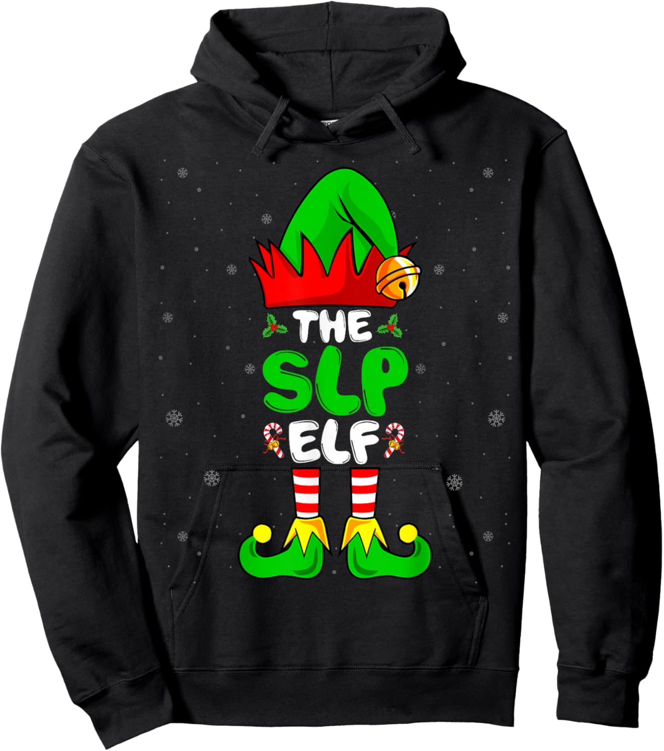 The SLP Elf - Speech Language Pathologists Christmas Hoodie - Hoodie | Black