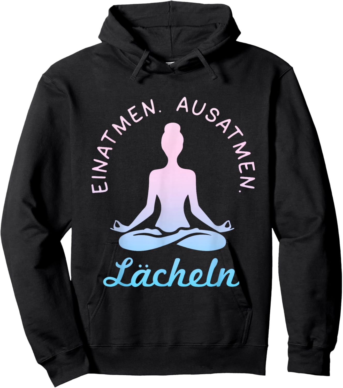 Yoga Smile Funny For Yogi And Spiritual Sports , black, S Hoodie - Hoodie | Black