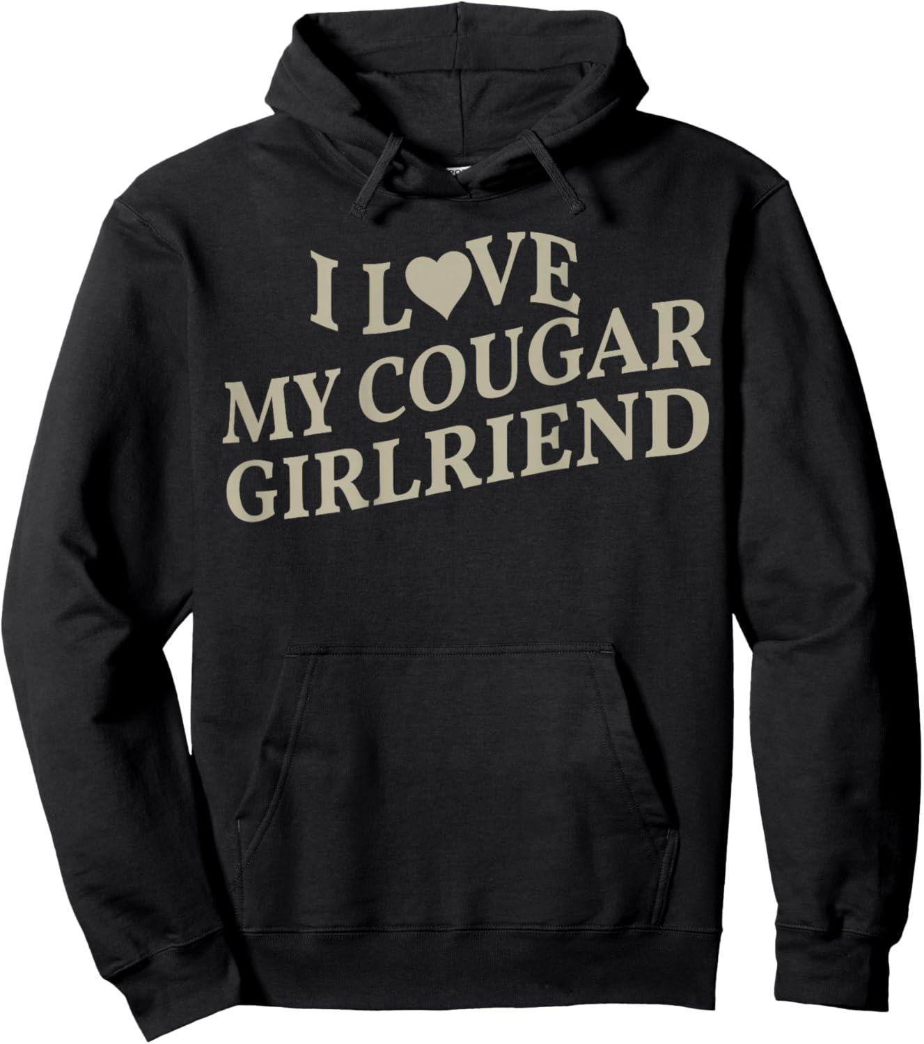 I Love My Cougar Girlfriend Boyfriend Gift I Heart My Cougar Hoodie - Hoodie | Black
