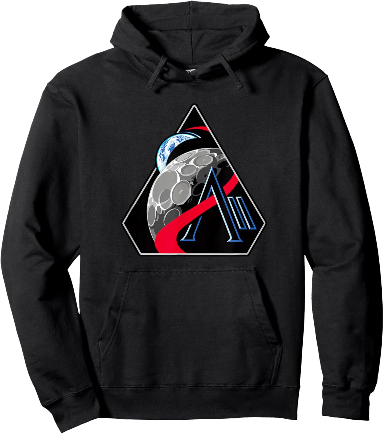 Artemis 2 Mission Patch Graphic | Crewed Lunar Orbit Apparel Hoodie - Hoodie | Black