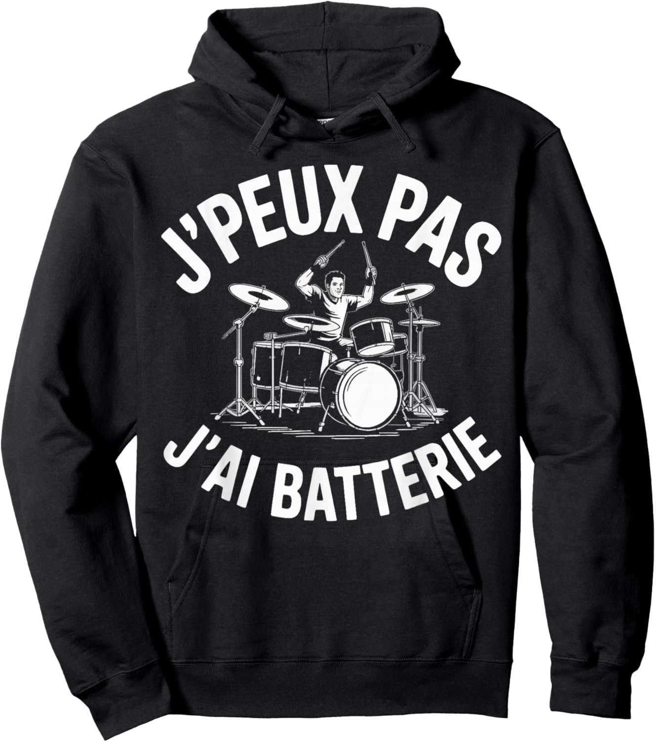 J'Peux Pas J'Ai Batterie Humour Gift Funny Battery Hoodie - Hoodie | Black