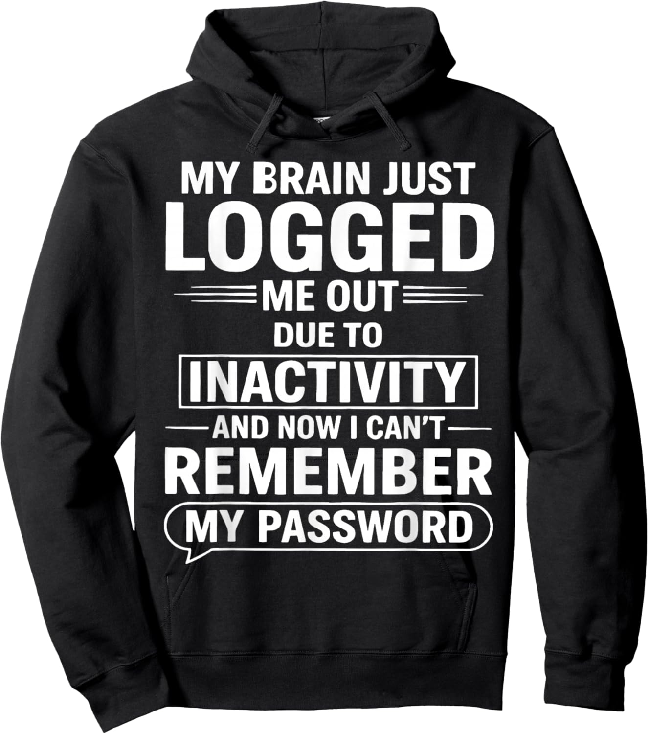 My Brain Just Logged Me Out Die to Inactivity and New Hoodie - Hoodie | Black
