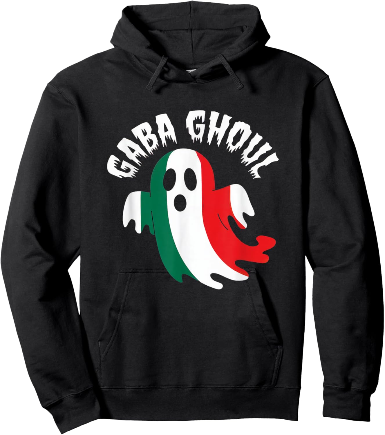 Halloween Gaba Ghoul Ghost Funny Italian Gabagool Pun Hoodie - Hoodie | Black