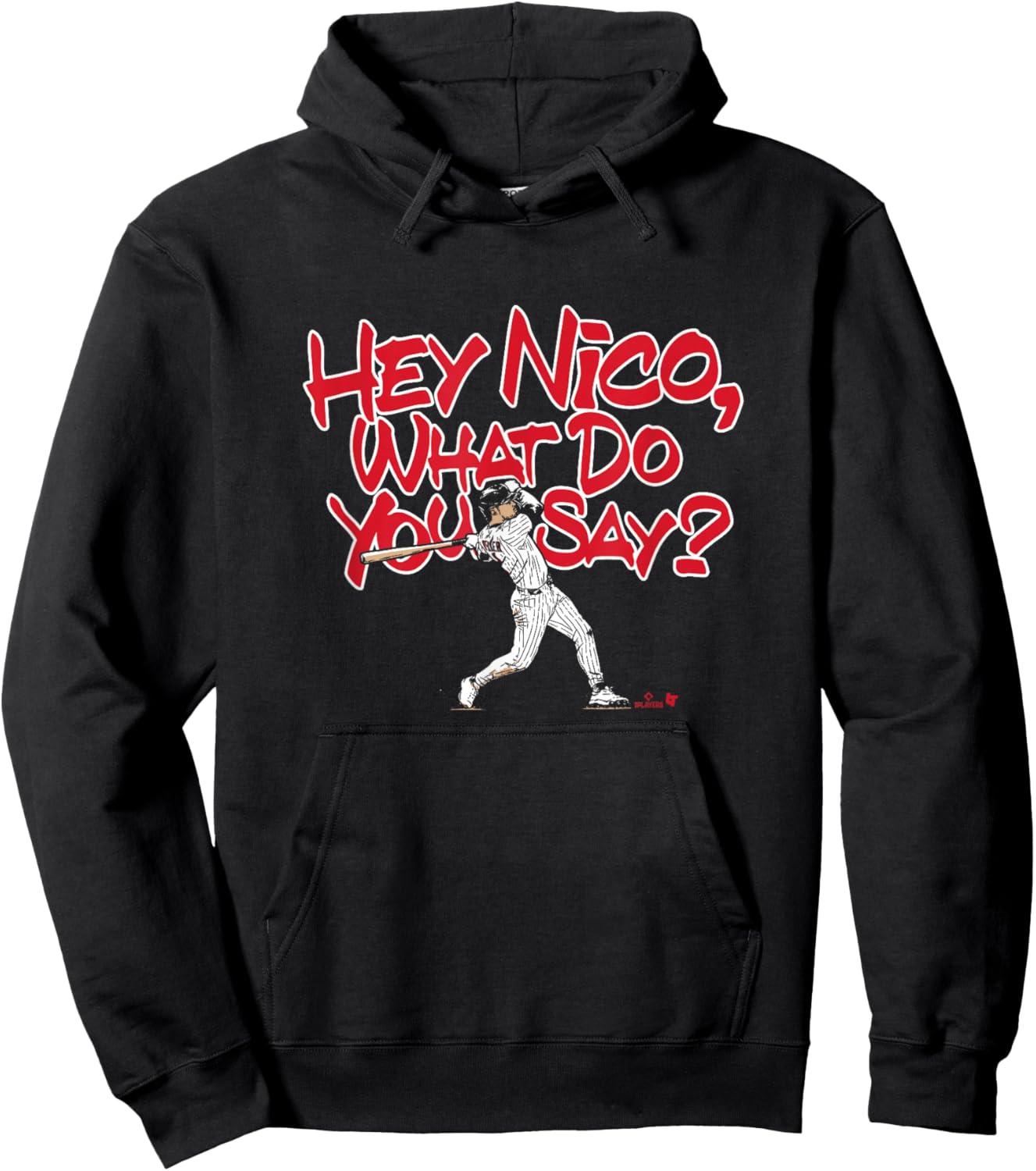 Nico Hoerner - What Do You Say? - Chicago Baseball Hoodie - Hoodie | Black
