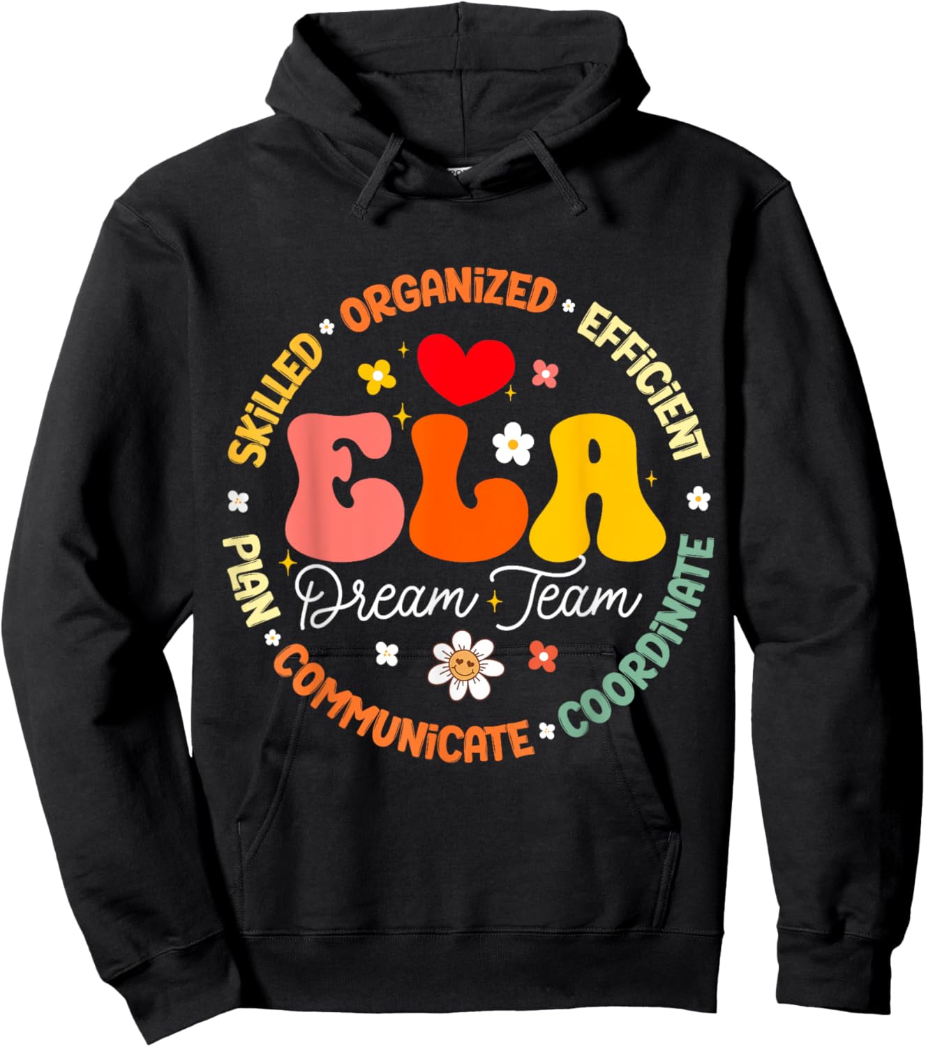 ELA Dream Team Specialist Teacher English Language Arts Women Kids Hoodie - Hoodie | Black