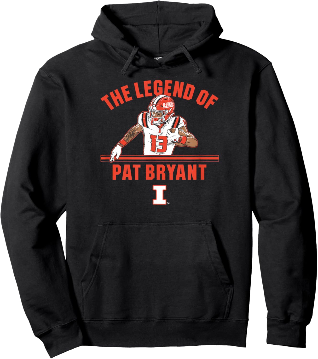 The Legend of Pat Bryant - Illinois Fighting Illini Football Hoodie - Hoodie | Black
