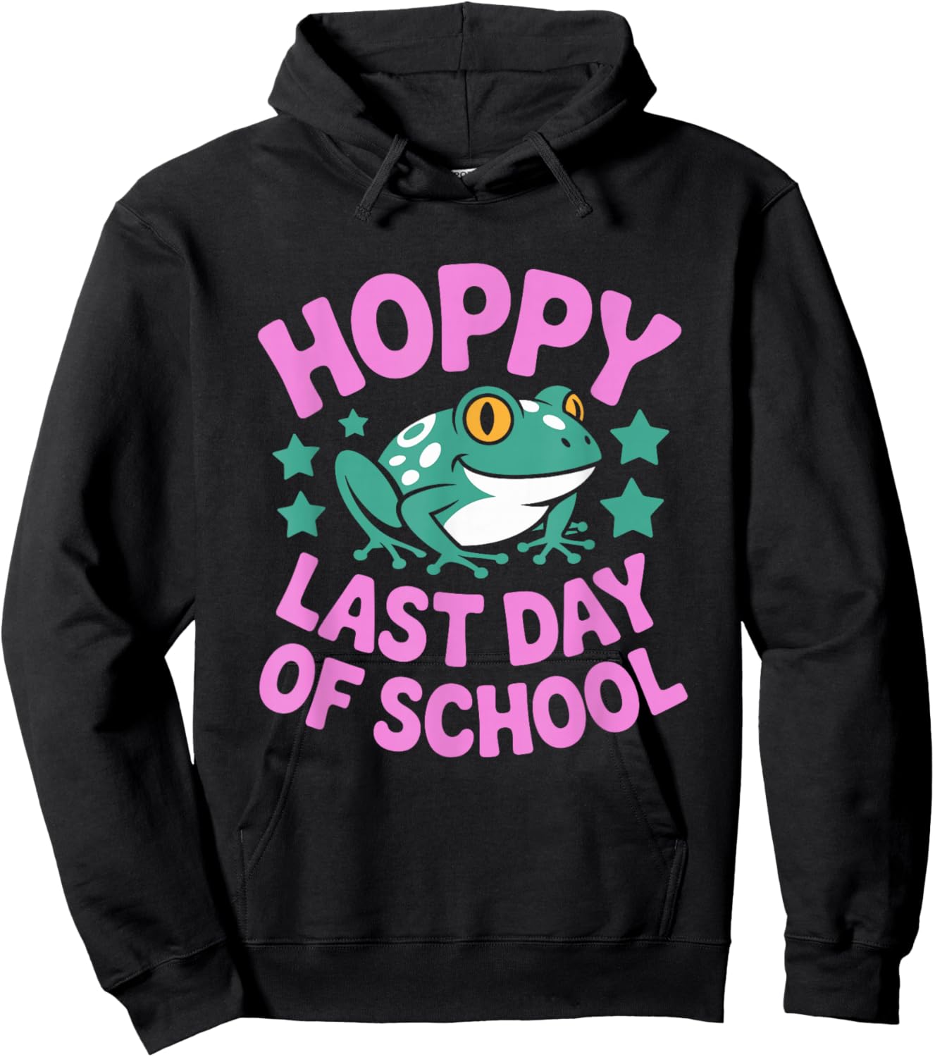 Funny Hoppy Last Day of School Teacher Student Frog Hoodie - Hoodie | Black