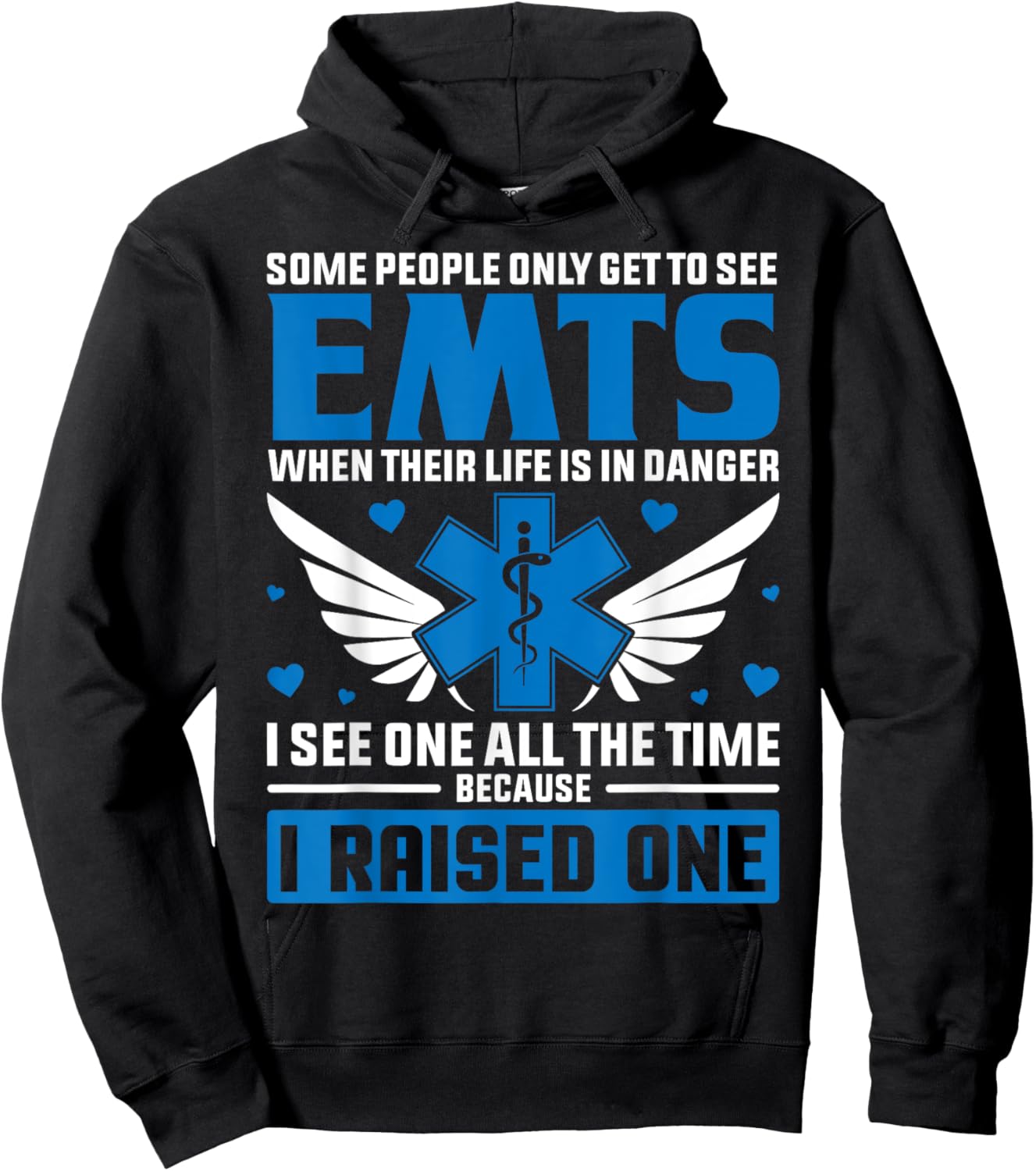 The Official EMT Mom Or Dad Shirt Funny EMT Proud Parent Hoodie - Hoodie | Black